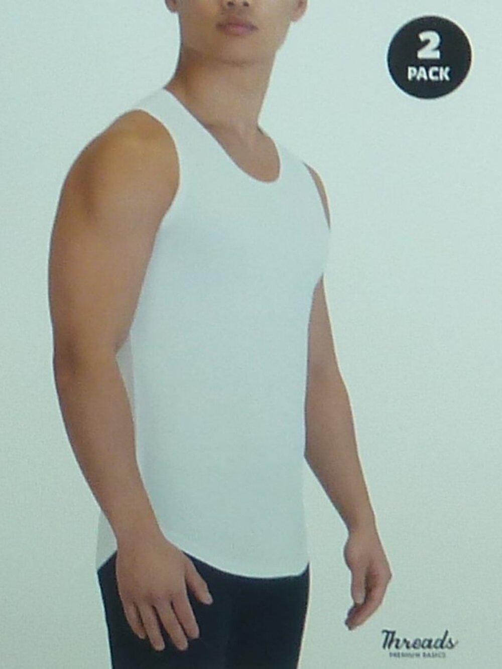 Threads Premium Basics White Men's Tank Tops 2-Pack Ultra-Soft Breathable XXL
